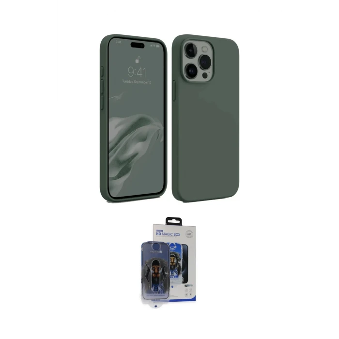 ieg™ iPhone 15 Pro Max Kılıf Kozmos Yansıma Özel Seri - Siyah Vanessa Magic Cam