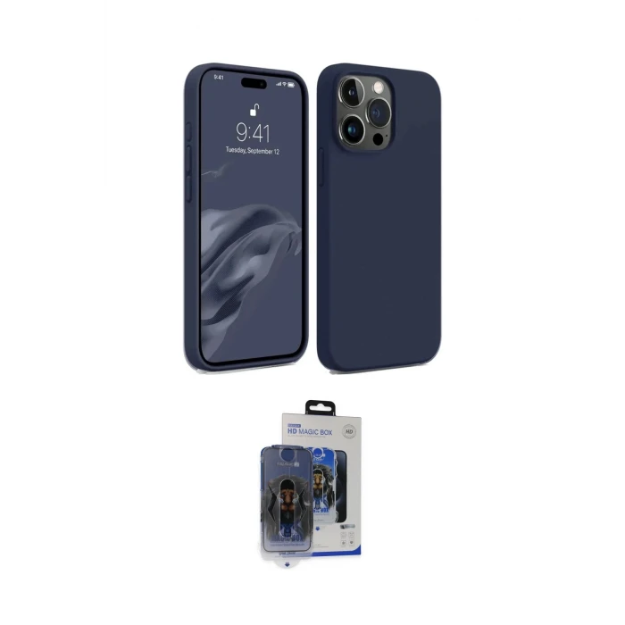 ieg™ iPhone 15 Pro Max Kılıf Kozmos Yansıma Özel Seri - Siyah Vanessa Magic Cam