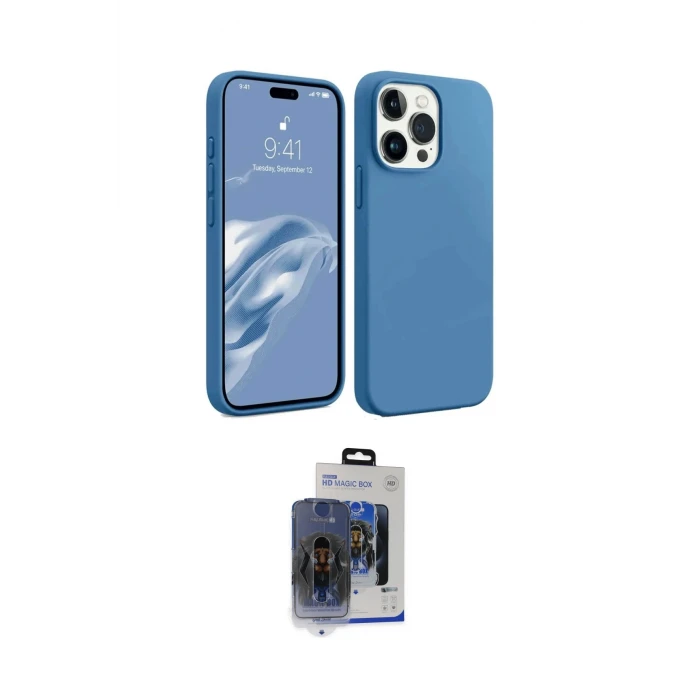 ieg™ iPhone 15 Pro Max Kılıf Kozmos Yansıma Özel Seri - Siyah Vanessa Magic Cam