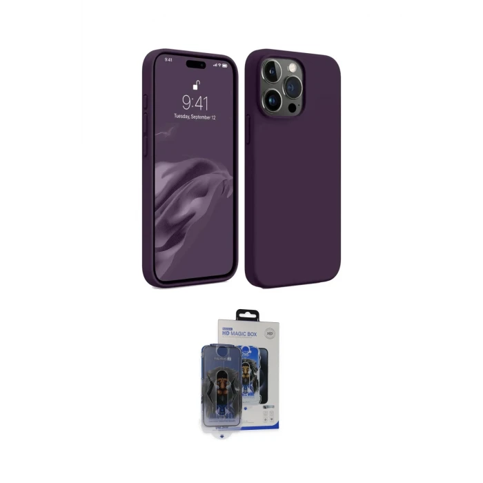 ieg™ iPhone 15 Pro Max Kılıf Kozmos Yansıma Özel Seri - Siyah Vanessa Magic Cam