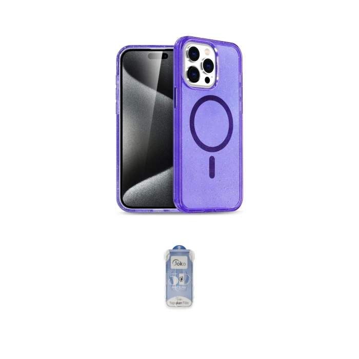 ieg™ iPhone 15 Pro Max Kılıf Nova Asil Prime - Siyah Joko Magic 5D Cam