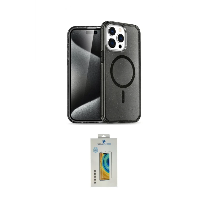 ieg™ iPhone 15 Pro Max Kılıf Nova Asil Prime - Siyah Polymer Nano Ekran Koruyucu