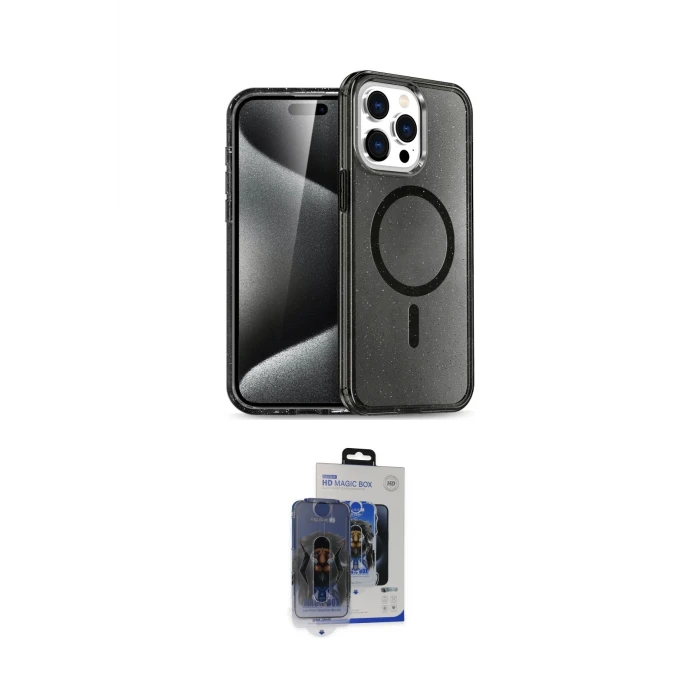 ieg™ iPhone 15 Pro Max Kılıf Nova Asil Prime - Siyah Vanessa Magic Cam