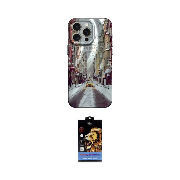 ieg™ iPhone 15 Pro Max Kılıf Nova Doku Prime - Siyah Buffer Hayalet Cam Ekran Koruyucu