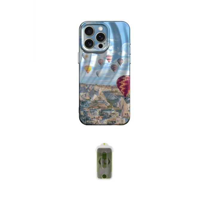 ieg™ iPhone 15 Pro Max Kılıf Nova Doku Prime - Siyah Joko Magic 5D Hayalet Cam