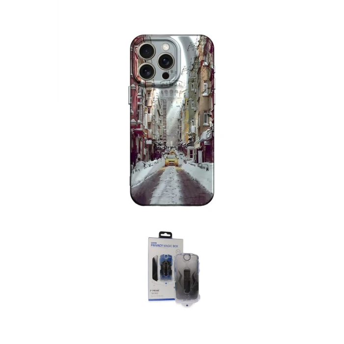 ieg™ iPhone 15 Pro Max Kılıf Nova Doku Prime - Siyah Vanessa Magic Hayalet Cam