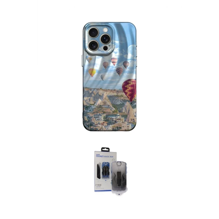 ieg™ iPhone 15 Pro Max Kılıf Nova Doku Prime - Siyah Vanessa Magic Hayalet Cam