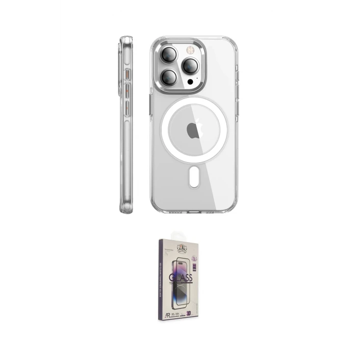 ieg™ iPhone 15 Pro Max Kılıf Nova Doku - Siyah Bilvis 3D Cam Ekran Koruyucu