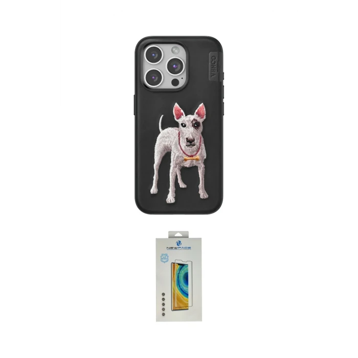 ieg™ iPhone 15 Pro Max Kılıf Nova Form Koleksiyonu - Siyah Polymer Nano Ekran Koruyucu