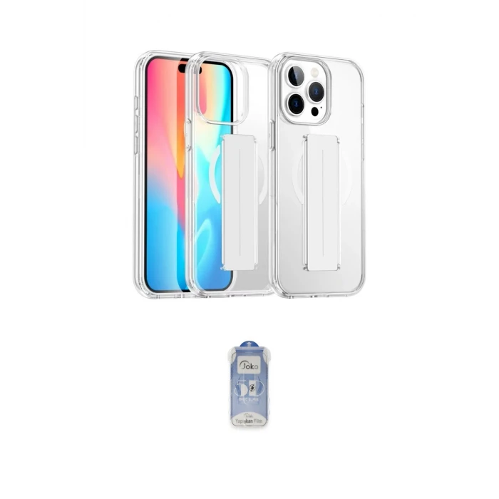 ieg™ iPhone 15 Pro Max Kılıf Nova Işık Koleksiyonu - Siyah Joko Magic 5D Cam