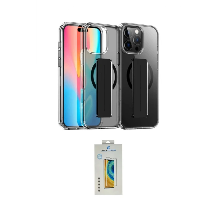 ieg™ iPhone 15 Pro Max Kılıf Nova Işık Koleksiyonu - Siyah Polymer Nano Ekran Koruyucu