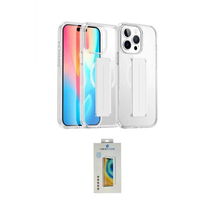 ieg™ iPhone 15 Pro Max Kılıf Nova Işık Koleksiyonu - Siyah Polymer Nano Ekran Koruyucu