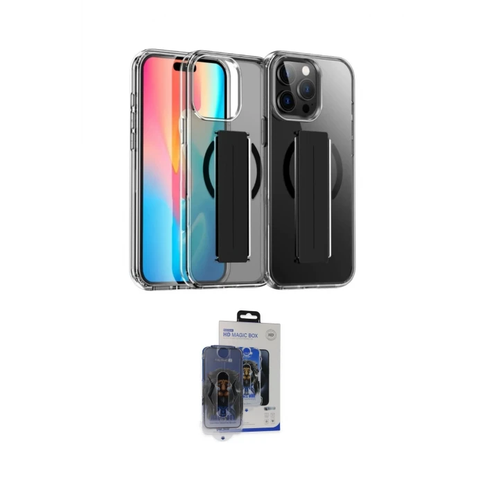 ieg™ iPhone 15 Pro Max Kılıf Nova Işık Koleksiyonu - Siyah Vanessa Magic Cam