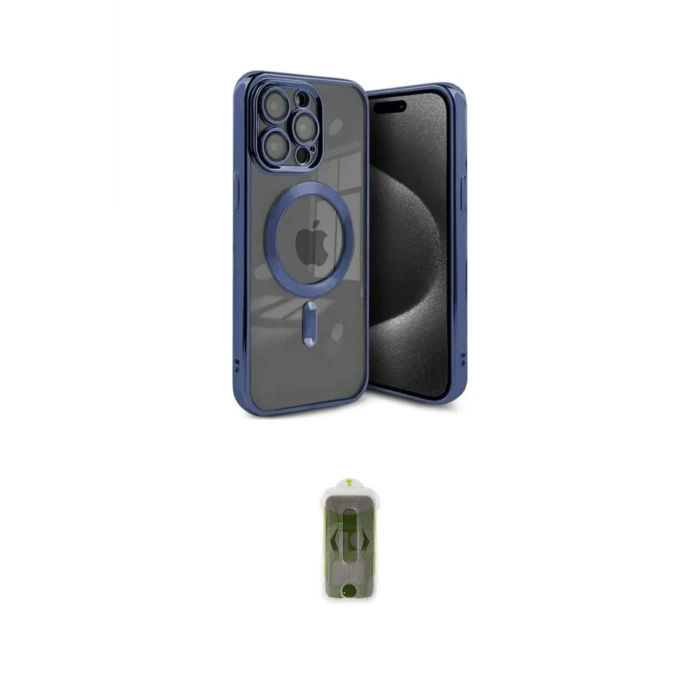 ieg™ iPhone 15 Pro Max Kılıf Nova Işık Özel Seri - Siyah Joko Magic 5D Hayalet Cam