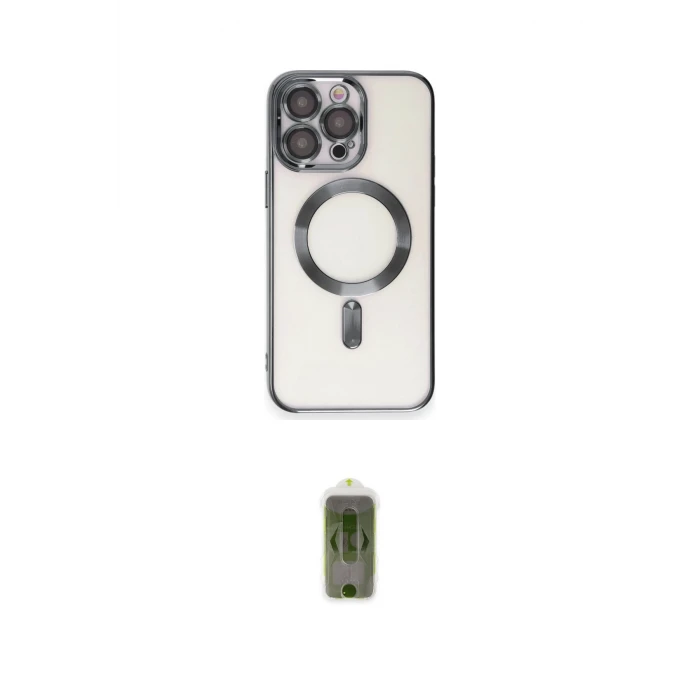 ieg™ iPhone 15 Pro Max Kılıf Nova Işık Özel Seri - Siyah Joko Magic 5D Hayalet Cam