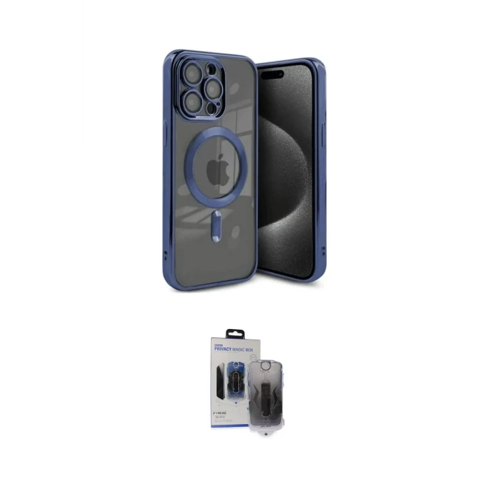 ieg™ iPhone 15 Pro Max Kılıf Nova Işık Özel Seri - Siyah Vanessa Magic Hayalet Cam