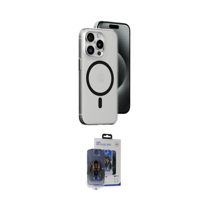 ieg™ iPhone 15 Pro Max Kılıf Odak Form Özel Seri - Siyah Vanessa Magic Cam