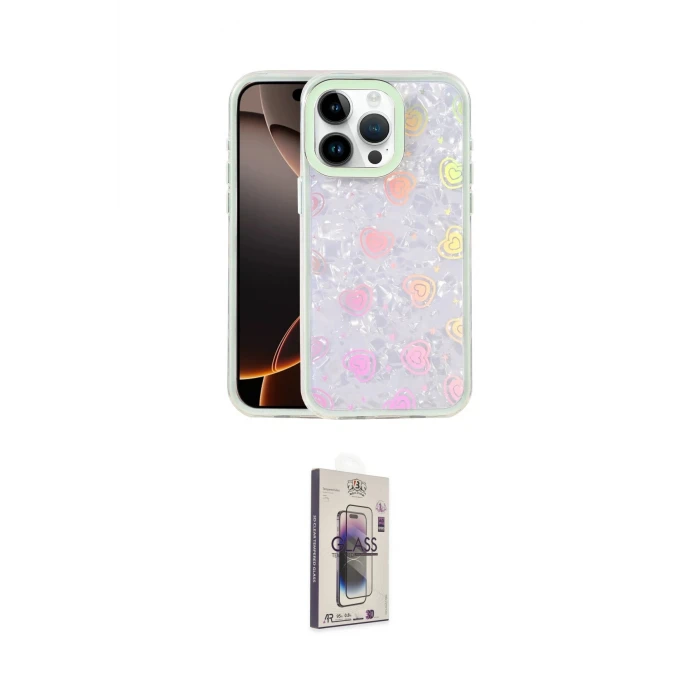 ieg™ iPhone 15 Pro Max Kılıf Odak Prime - Siyah Bilvis 3D Cam Ekran Koruyucu