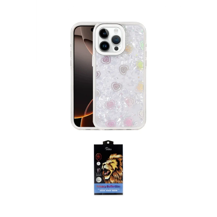 ieg™ iPhone 15 Pro Max Kılıf Odak Prime - Siyah Buffer Hayalet Cam Ekran Koruyucu