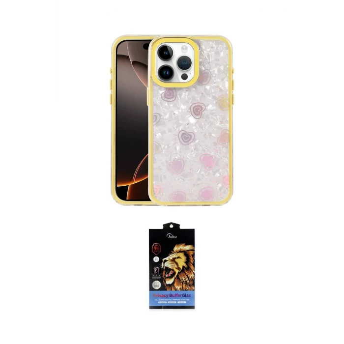 ieg™ iPhone 15 Pro Max Kılıf Odak Prime - Siyah Buffer Hayalet Cam Ekran Koruyucu