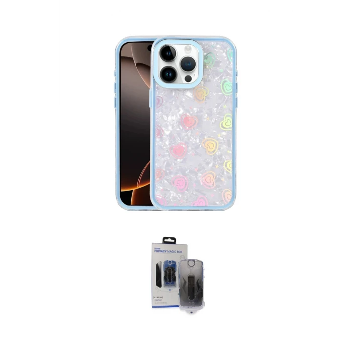 ieg™ iPhone 15 Pro Max Kılıf Odak Prime - Siyah Vanessa Magic Hayalet Cam