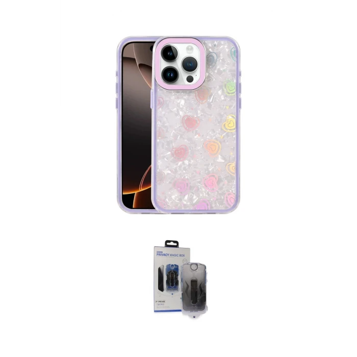 ieg™ iPhone 15 Pro Max Kılıf Odak Prime - Siyah Vanessa Magic Hayalet Cam