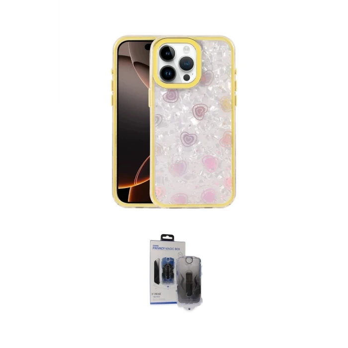 ieg™ iPhone 15 Pro Max Kılıf Odak Prime - Siyah Vanessa Magic Hayalet Cam