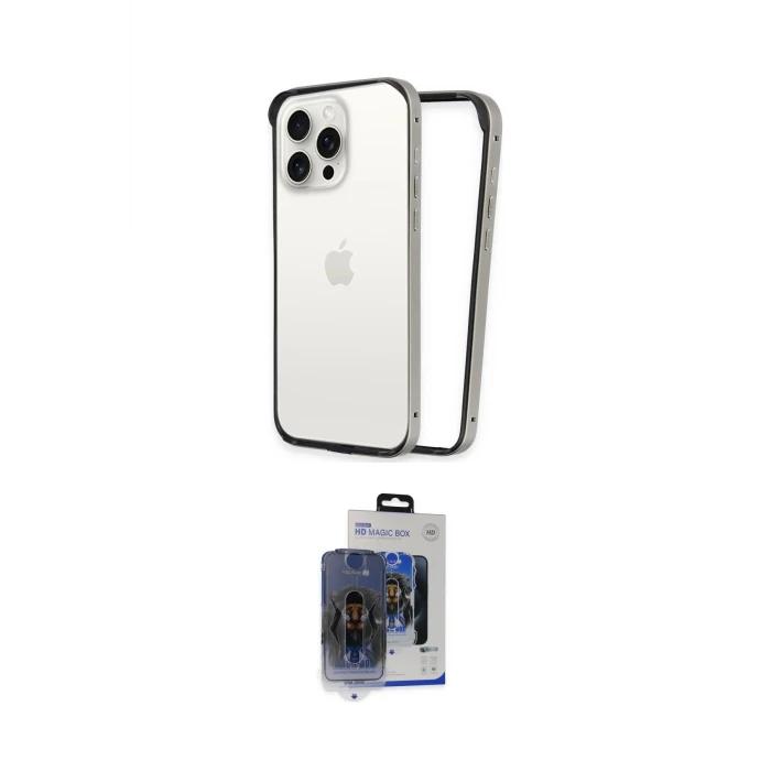 ieg™ iPhone 15 Pro Max Kılıf Pusula Asil Koleksiyonu - Siyah Vanessa Magic Cam