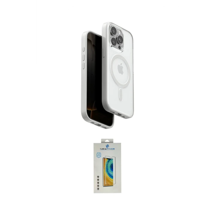 ieg™ iPhone 15 Pro Max Kılıf Pusula Form Serisi - Siyah Polymer Nano Ekran Koruyucu
