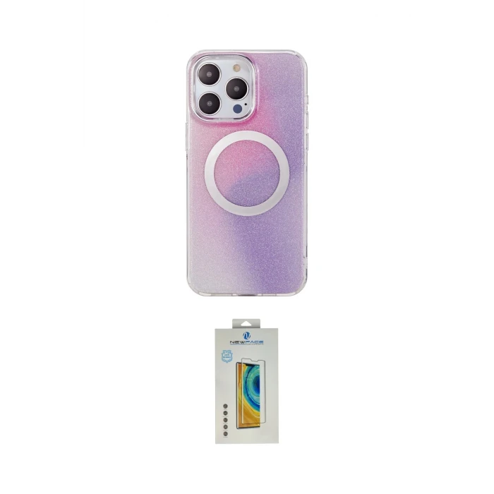 ieg™ iPhone 15 Pro Max Kılıf Pusula Form - Siyah Polymer Nano Ekran Koruyucu