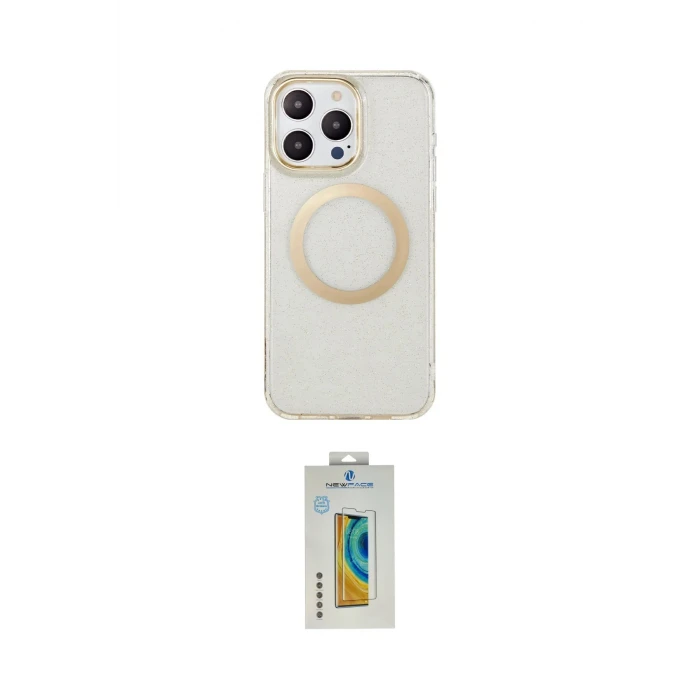 ieg™ iPhone 15 Pro Max Kılıf Pusula Form - Siyah Polymer Nano Ekran Koruyucu