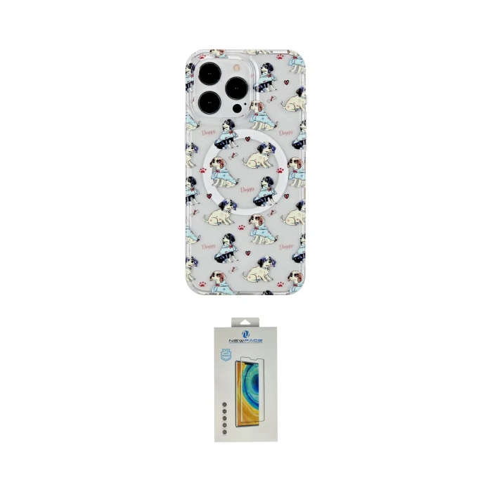 ieg™ iPhone 15 Pro Max Kılıf Pusula Form - Siyah Polymer Nano Ekran Koruyucu