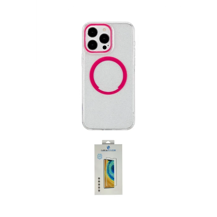 ieg™ iPhone 15 Pro Max Kılıf Pusula Form - Siyah Polymer Nano Ekran Koruyucu