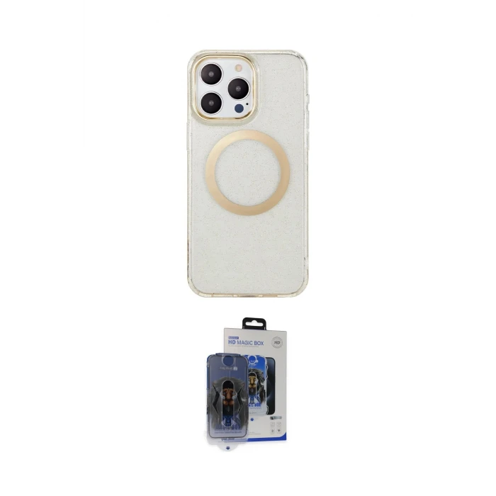 ieg™ iPhone 15 Pro Max Kılıf Pusula Form - Siyah Vanessa Magic Cam