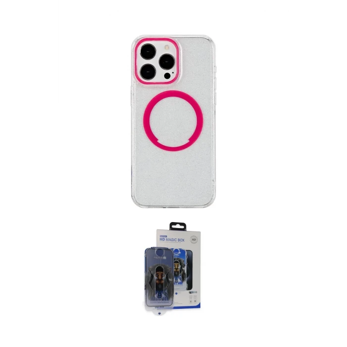 ieg™ iPhone 15 Pro Max Kılıf Pusula Form - Siyah Vanessa Magic Cam