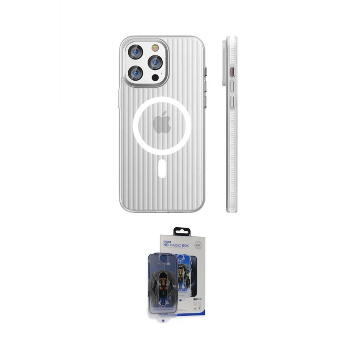 ieg™ iPhone 15 Pro Max Kılıf Pusula Minimal Koleksiyonu - Siyah Vanessa Magic Cam