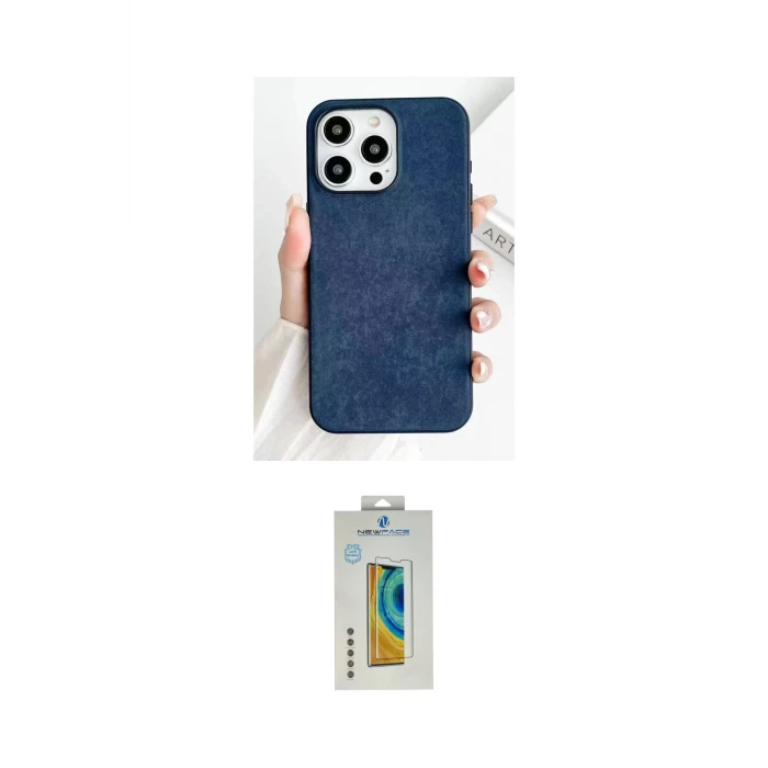 ieg™ iPhone 15 Pro Max Kılıf Pusula Modern - Siyah Polymer Nano Ekran Koruyucu