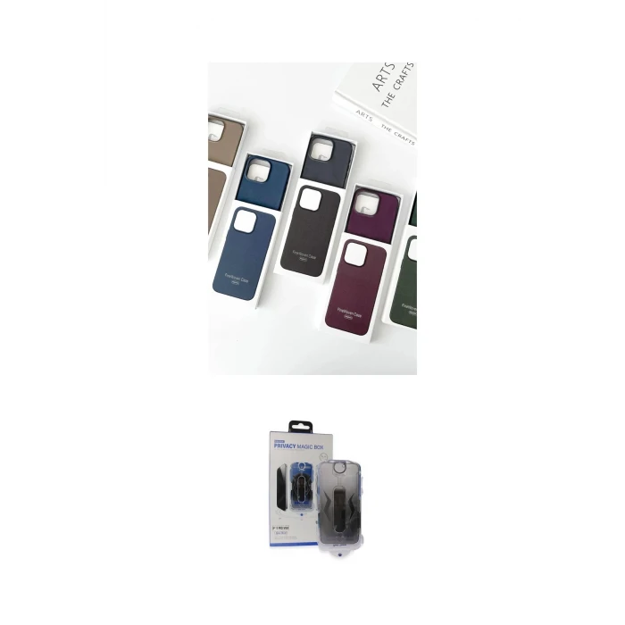 ieg™ iPhone 15 Pro Max Kılıf Pusula Modern - Siyah Vanessa Magic Hayalet Cam