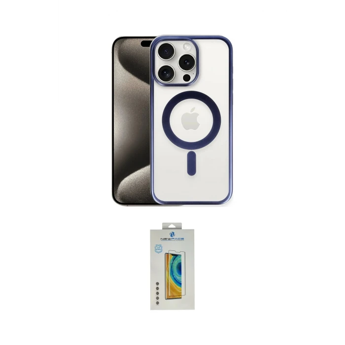 ieg™ iPhone 15 Pro Max Kılıf Siluet Çizgi Serisi - Siyah Polymer Nano Ekran Koruyucu