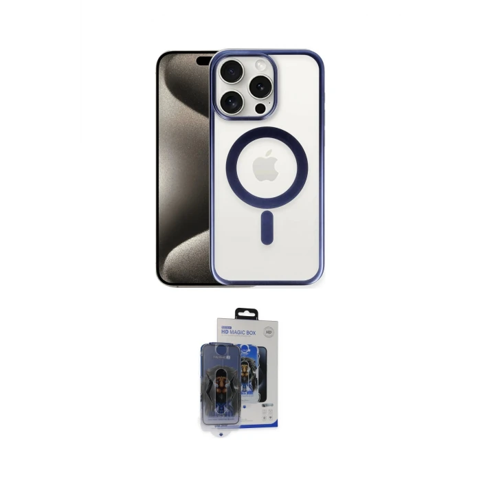 ieg™ iPhone 15 Pro Max Kılıf Siluet Çizgi Serisi - Siyah Vanessa Magic Cam