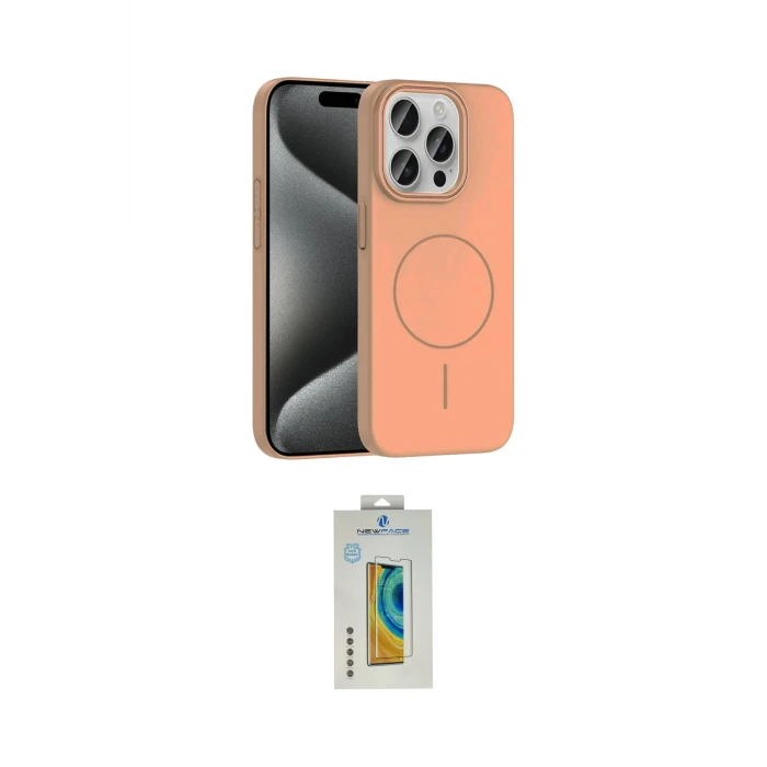 ieg™ iPhone 15 Pro Max Kılıf Siluet Doku Özel Seri - Siyah Polymer Nano Ekran Koruyucu
