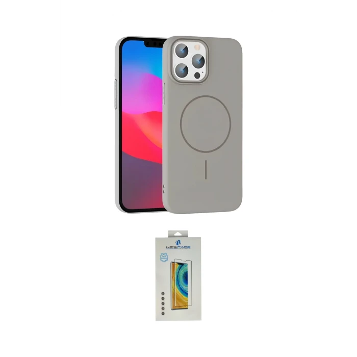 ieg™ iPhone 15 Pro Max Kılıf Siluet Doku Özel Seri - Siyah Polymer Nano Ekran Koruyucu