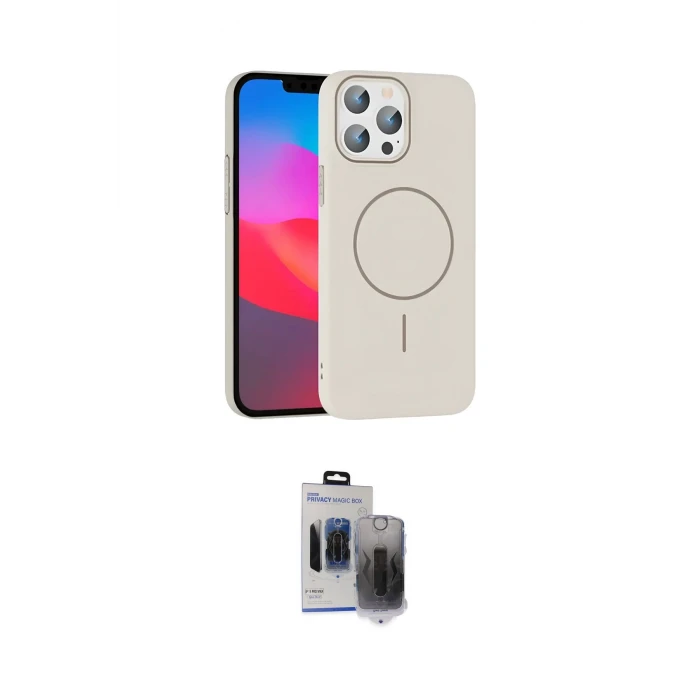 ieg™ iPhone 15 Pro Max Kılıf Siluet Doku Özel Seri - Siyah Vanessa Magic Hayalet Cam