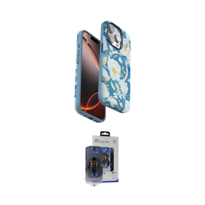 ieg™ iPhone 15 Pro Max Kılıf Siluet Doku - Siyah Vanessa Magic Cam