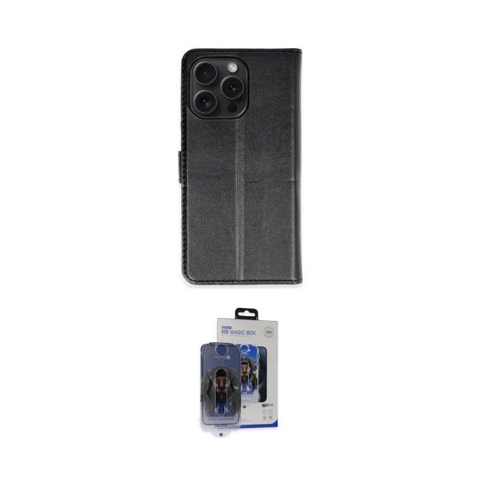 ieg™ iPhone 15 Pro Max Kılıf Siluet Işık Serisi - Siyah Vanessa Magic Cam