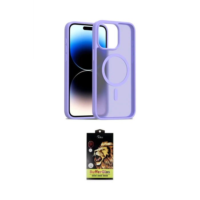 ieg™ iPhone 15 Pro Max Kılıf Siluet Minimal Prime - Siyah Buffer Cam Ekran Koruyucu