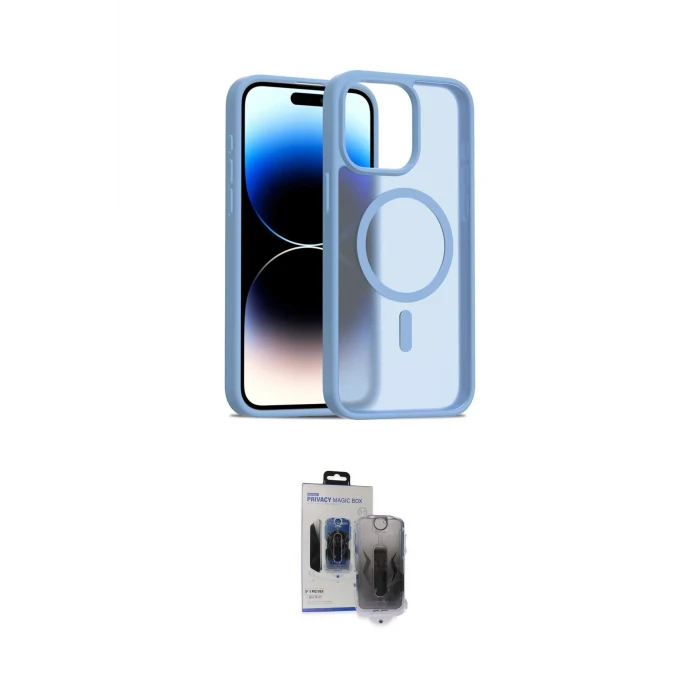 ieg™ iPhone 15 Pro Max Kılıf Siluet Minimal Prime - Siyah Vanessa Magic Hayalet Cam