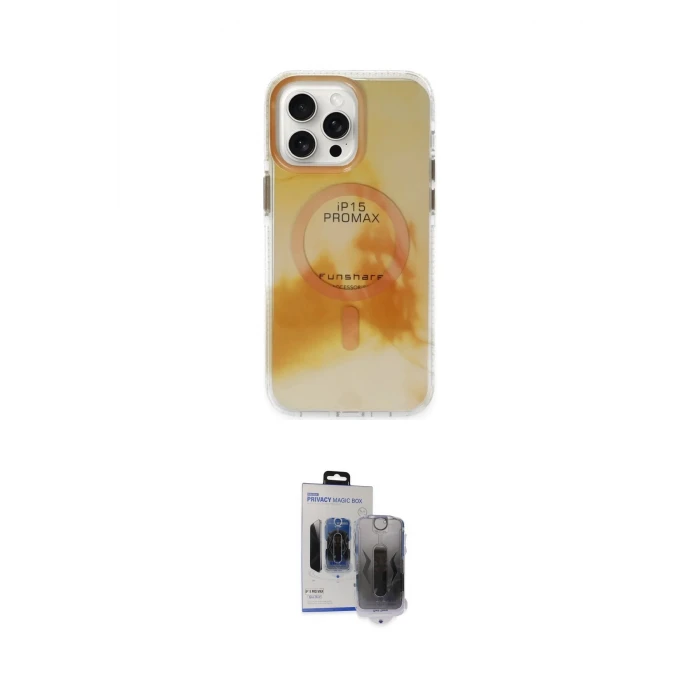 ieg™ iPhone 15 Pro Max Kılıf Ufuk Doku Prime - Siyah Vanessa Magic Hayalet Cam