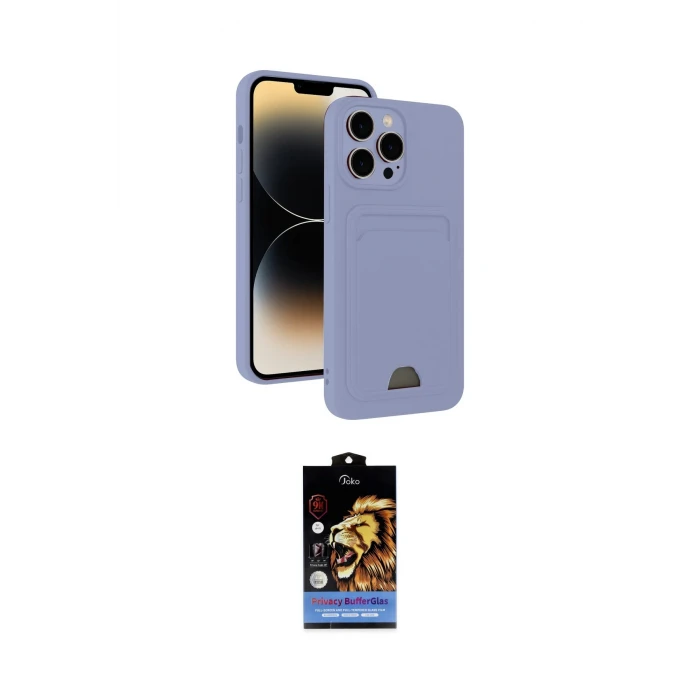 ieg™ iPhone 15 Pro Max Kılıf Vadi Çizgi Prime - Siyah Buffer Hayalet Cam Ekran Koruyucu