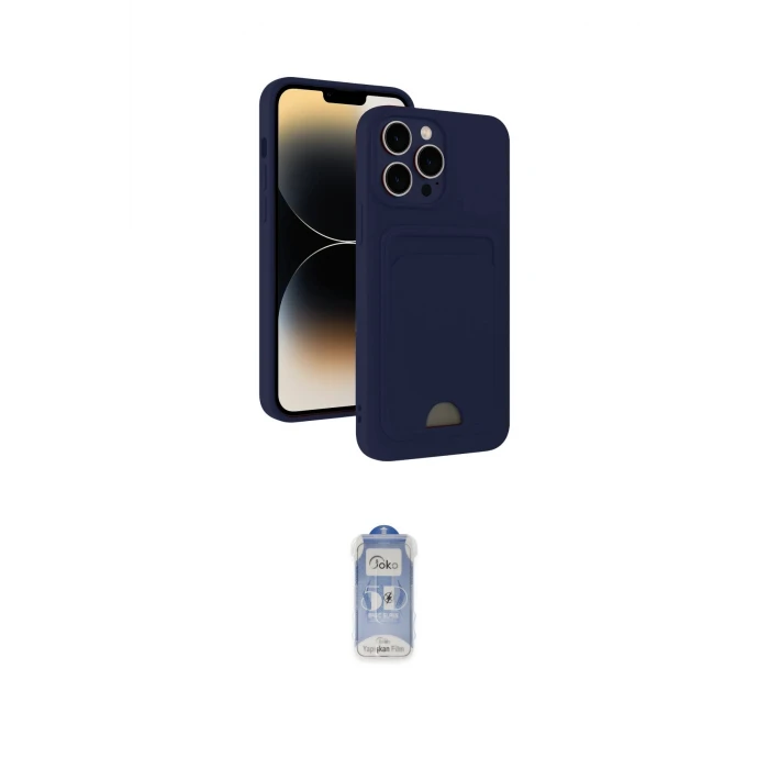 ieg™ iPhone 15 Pro Max Kılıf Vadi Çizgi Prime - Siyah Joko Magic 5D Cam